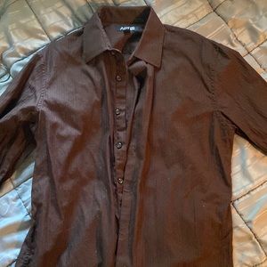 APT. 9 brown long sleeve dress shirt